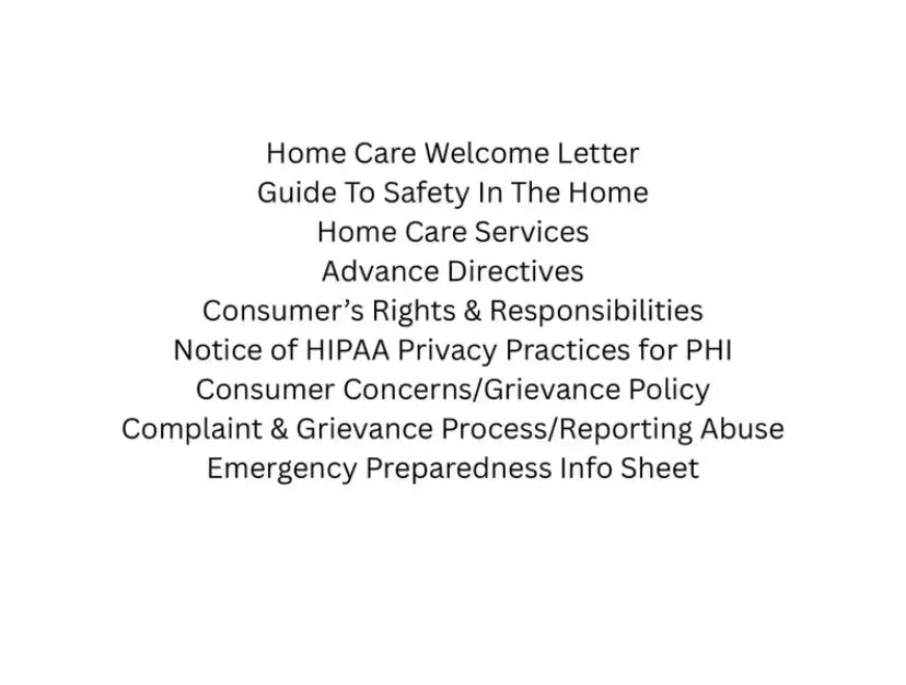 New Client Welcome Packet for Home Care Services | Essential Information for New Clients The Business Resource