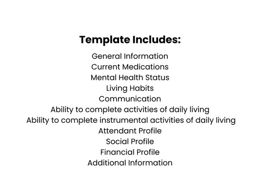Client Intake and Assessment Form for Home Care Providers - The Business Resource