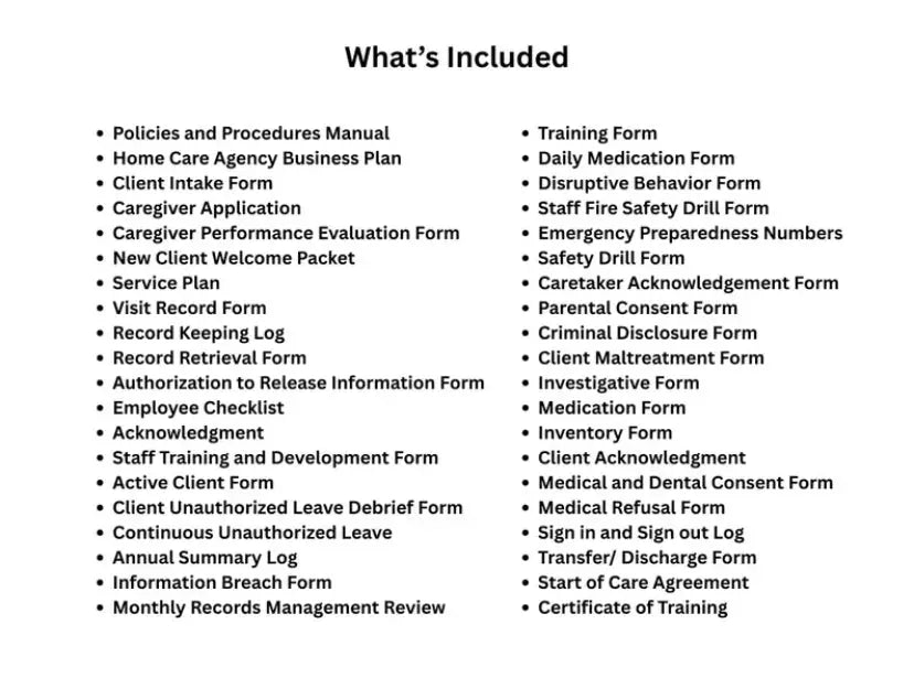 Home Care Agency Start-Up Bundle – Policies, Procedures & Essential Forms - The Business Resource 
