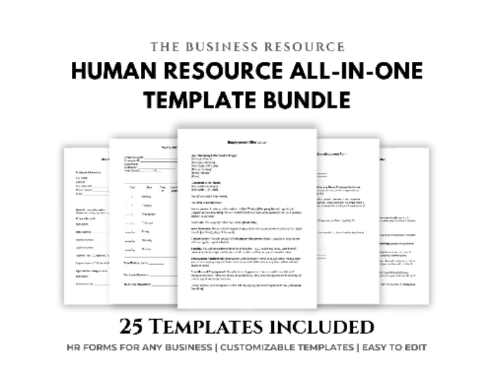 Human Resource All-in-One Template Bundle | For Any Type of Business | Onboarding Forms | Payroll & Benefits | Employee Records - The Business Resource