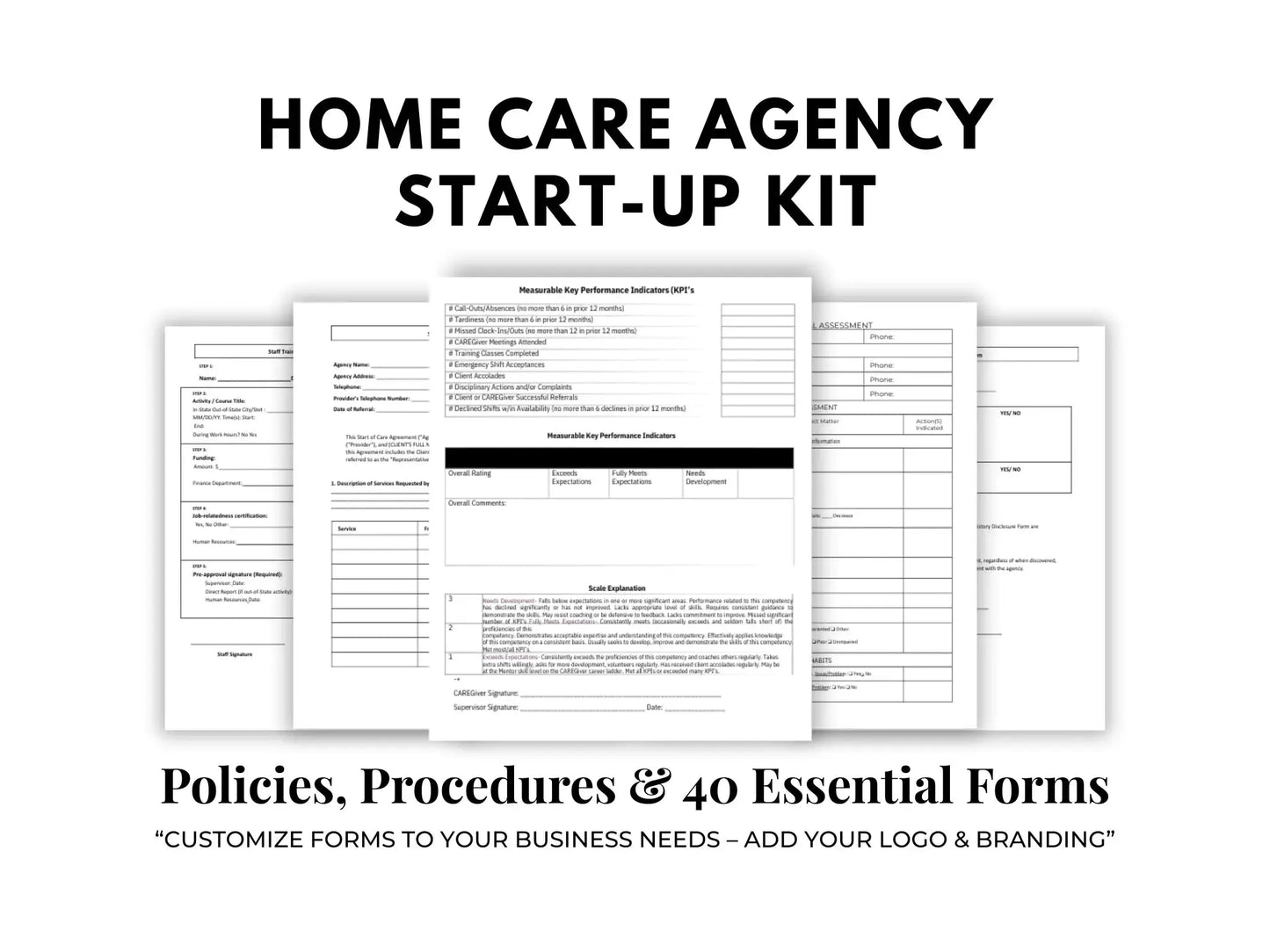 Home Care Agency Start-Up Bundle – Policies, Procedures & Essential Forms - The Business Resource. Startup kit for home care agency. Home care forms. Home health care forms. editable templates. home care agency policies and procedures manual. home care essential forms. start-up forms. Home care business. Home care licensing. Home care agency state regulations. 