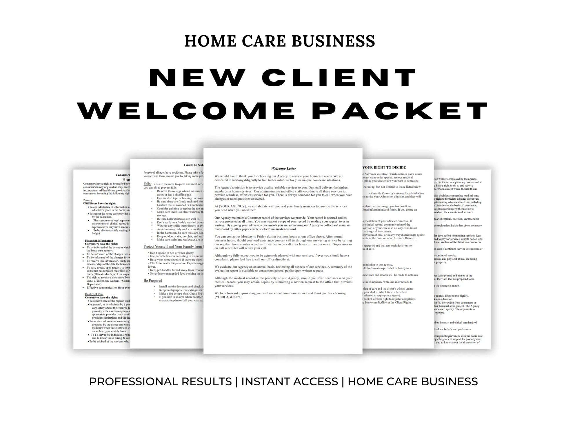 New Client Welcome Packet for Home Care Services | Essential Information for New Clients The Business Resource